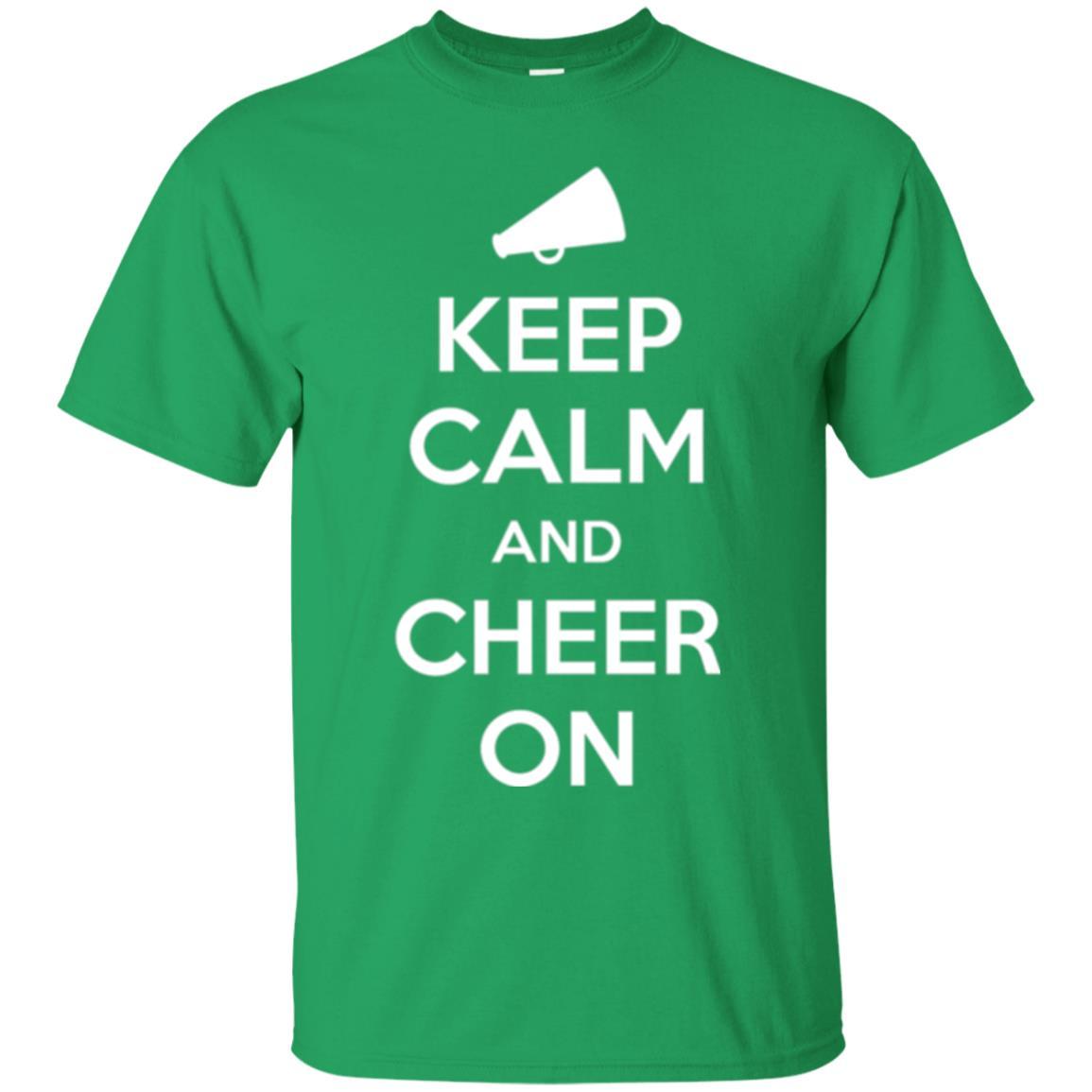 Cheerleader T-shirt Keep Calm And Cheer On Irish Green