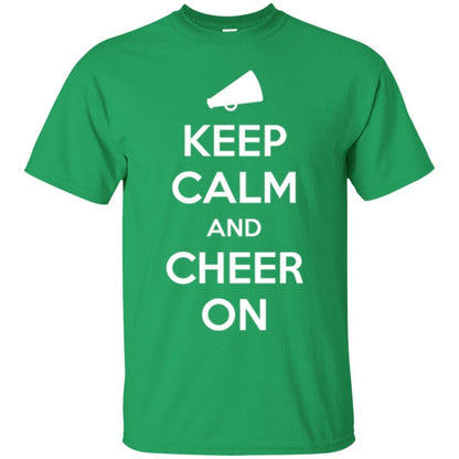 Cheerleader T-shirt Keep Calm And Cheer On Irish Green