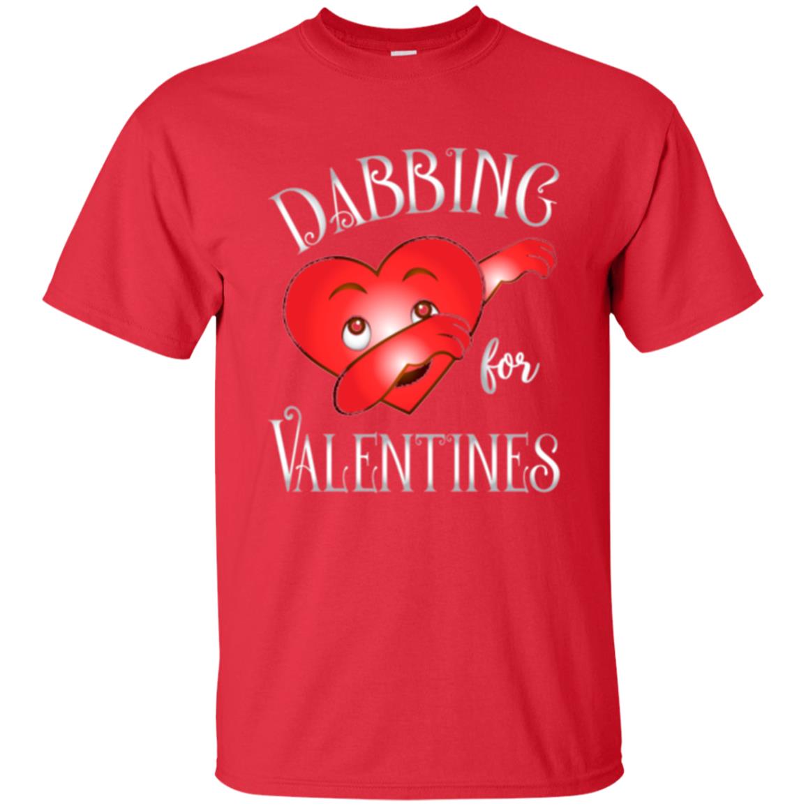 Valentines Day T-shirt Dabbing Heart T-shirt Red