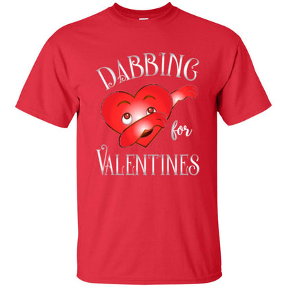 Valentines Day T-shirt Dabbing Heart T-shirt Red