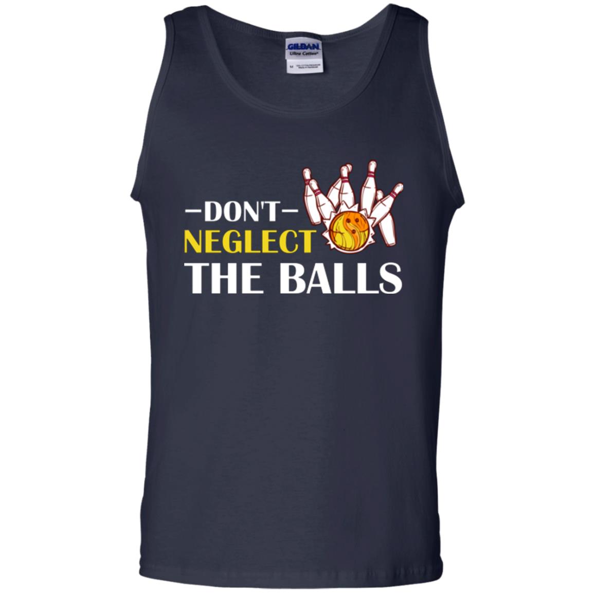 Bowling Lover T-shirt Don't Neglect The Balls Navy
