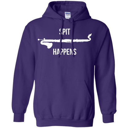 Funny Bass Clarinet T-shirt Spit Happens Purple