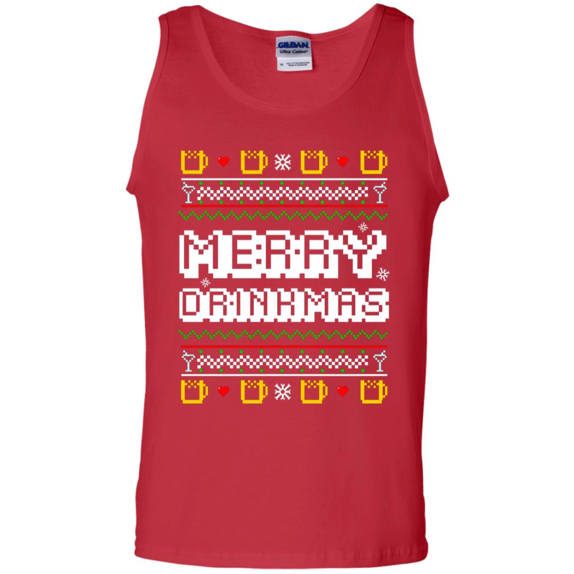 Merry Drinkmas X-mas Gift Shirt For Drinking Lovers Red
