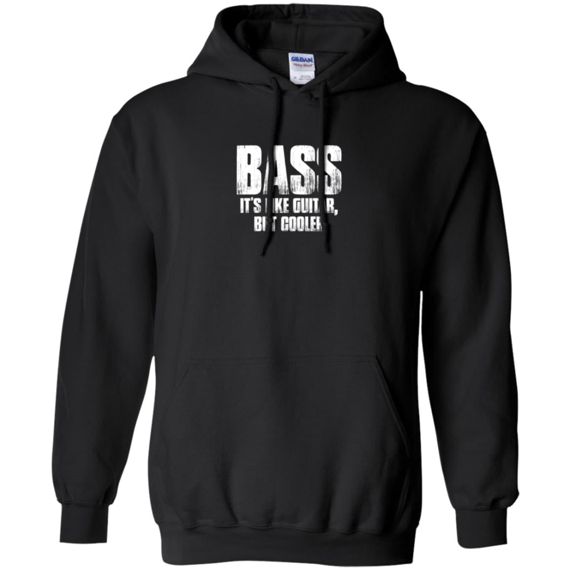 Funny Music T-shirt Bass It_s Like Guitar But Cooler Black
