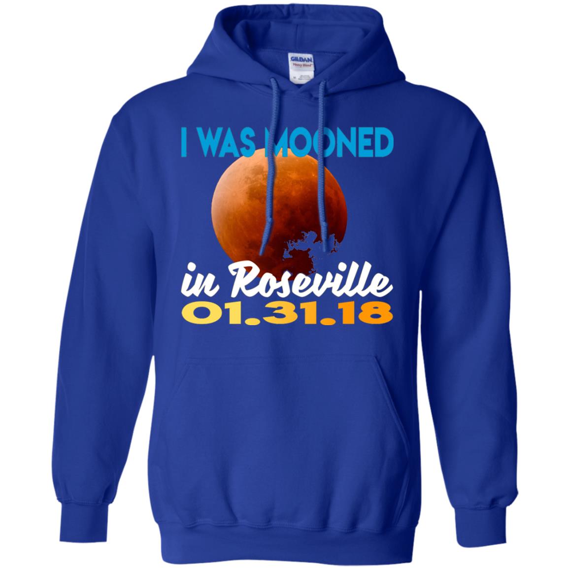 Mooned In Roseville Lunar Eclipse Matching Family T-shirt Royal