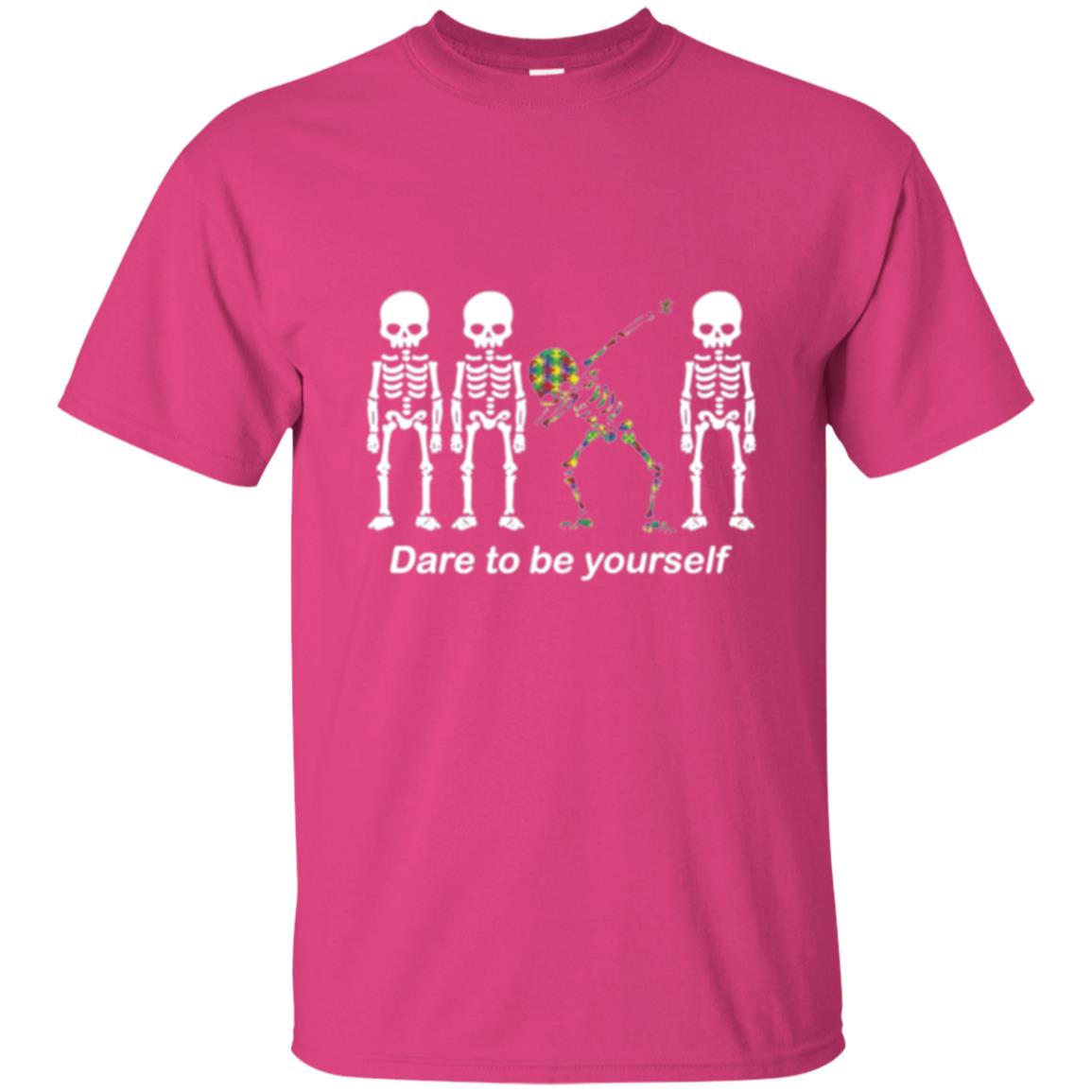 Dabbing T-shirt Dabbing Skeleton Dare To Be Yourself Heliconia