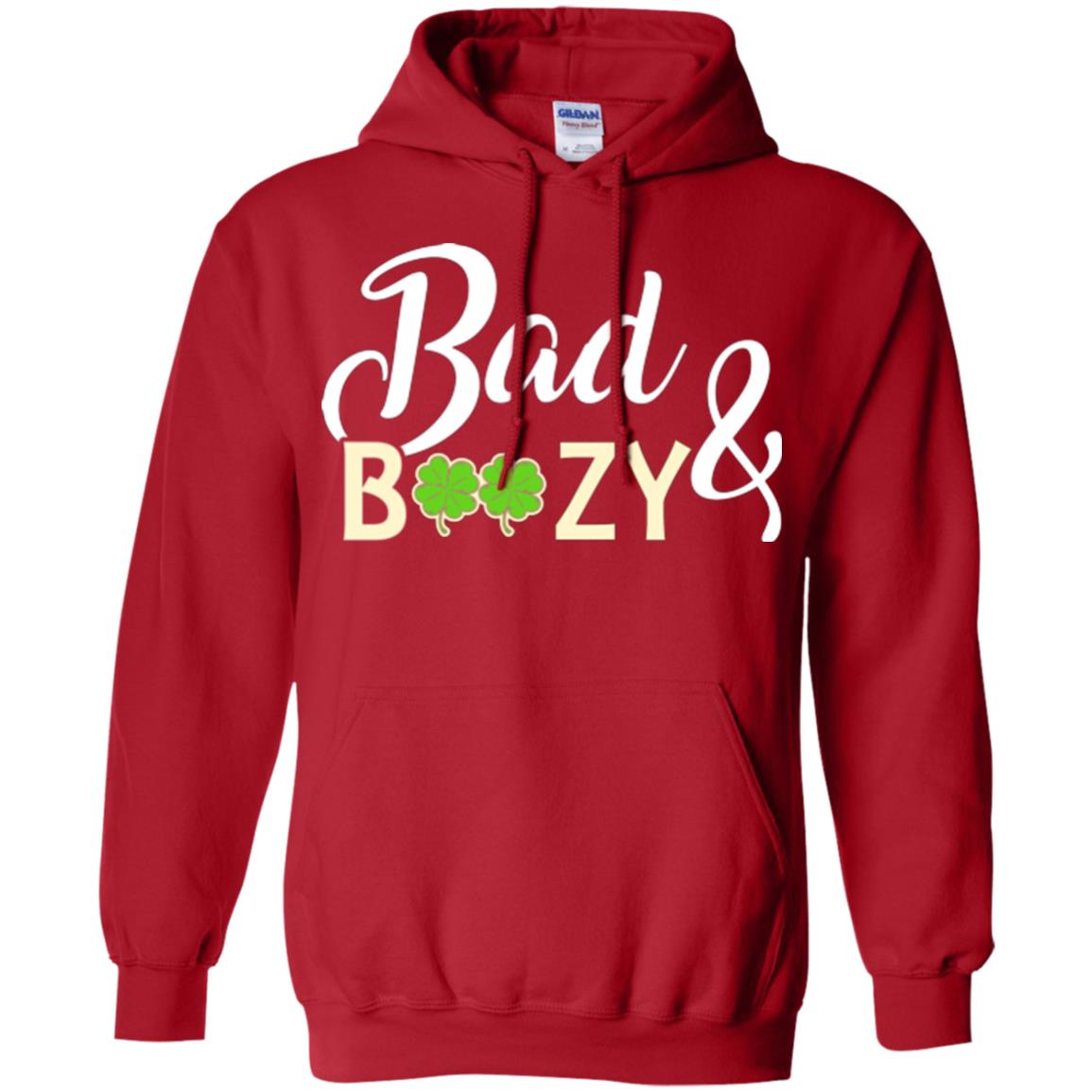 Saint Patrick's Day T-shirt Bad And Boozy Shamrock Red