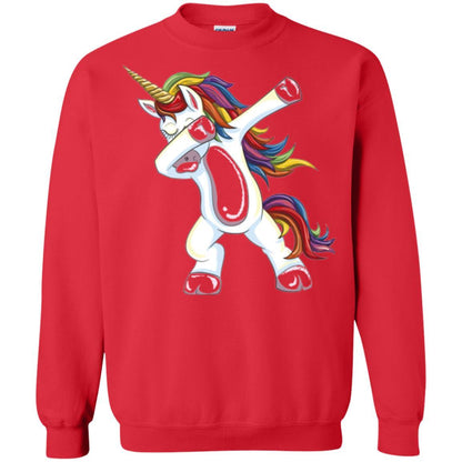 Funny Unicorn T-shirt Dabbing Unicorn T-shirt Red