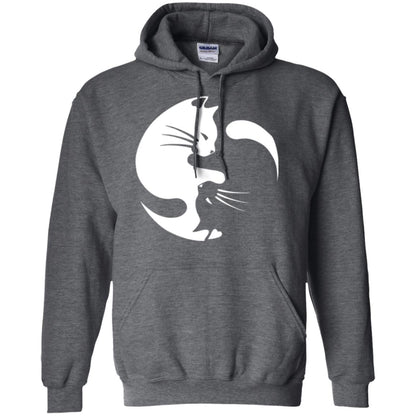 Ying Yang Cat T-shirt Dark Heather