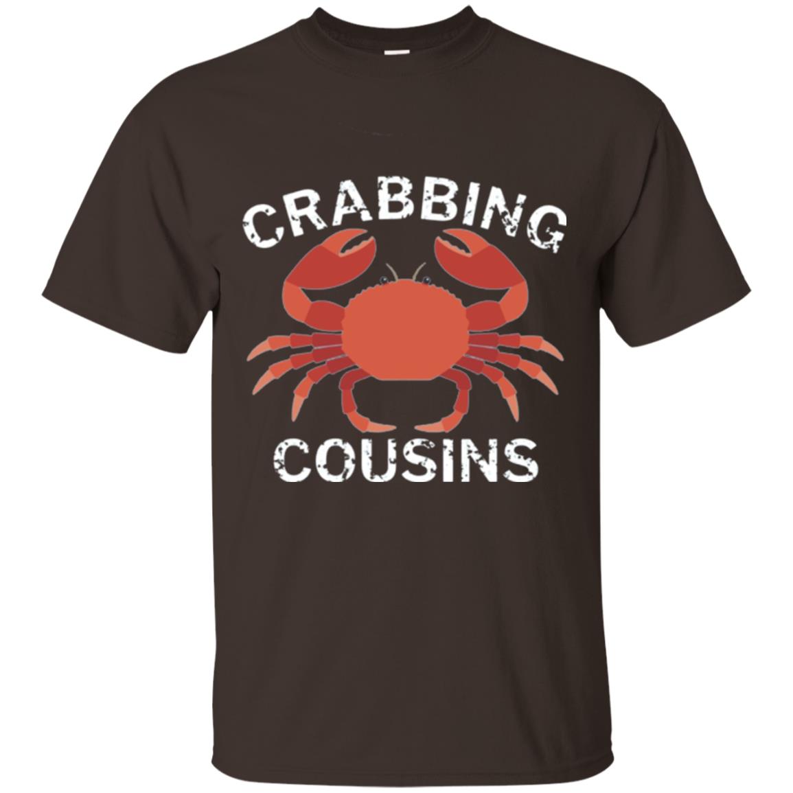 Fishing Lovers T-shirt Crabbing Cousins Dark Chocolate