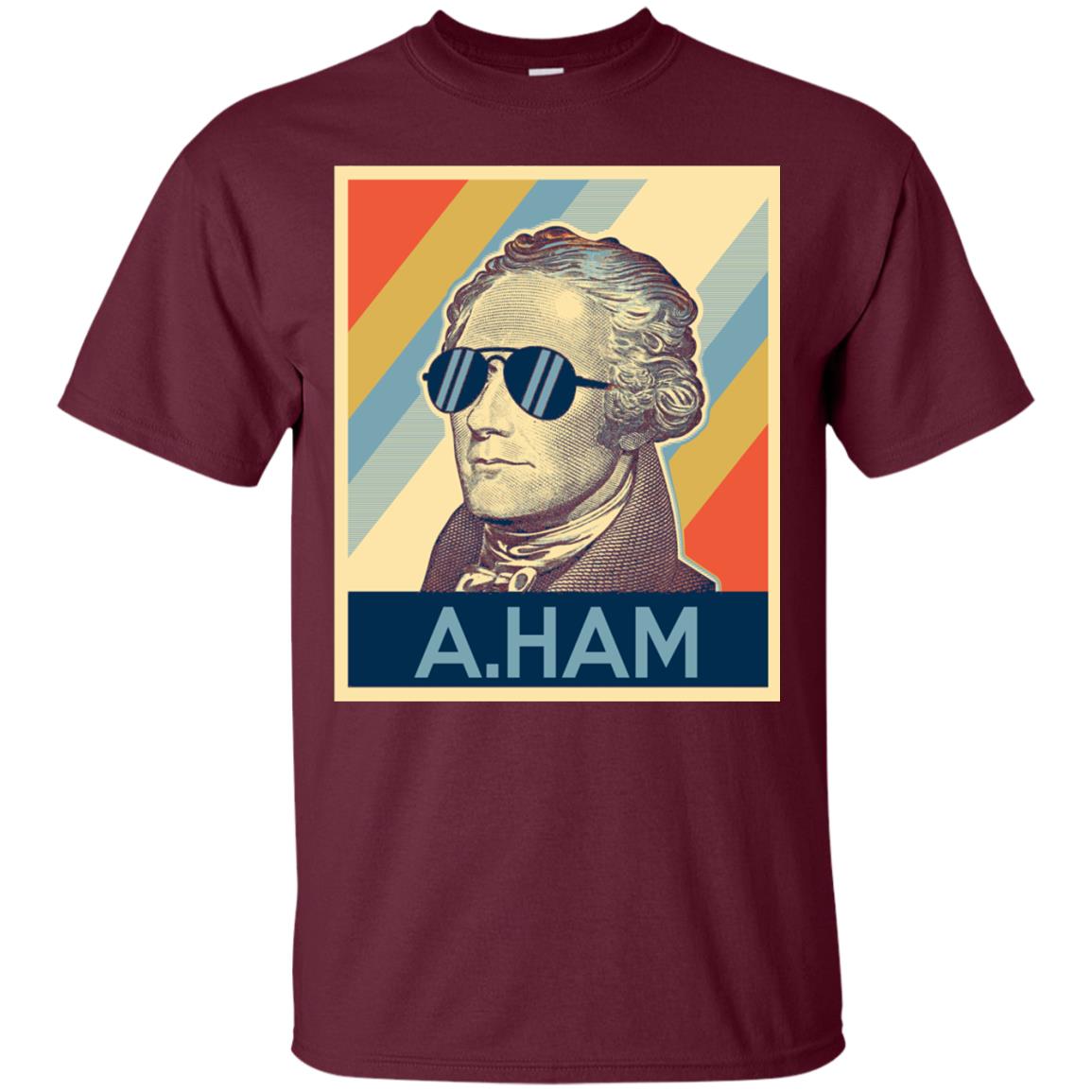 Hamilton Shirt Wearing Sunglasses Maroon