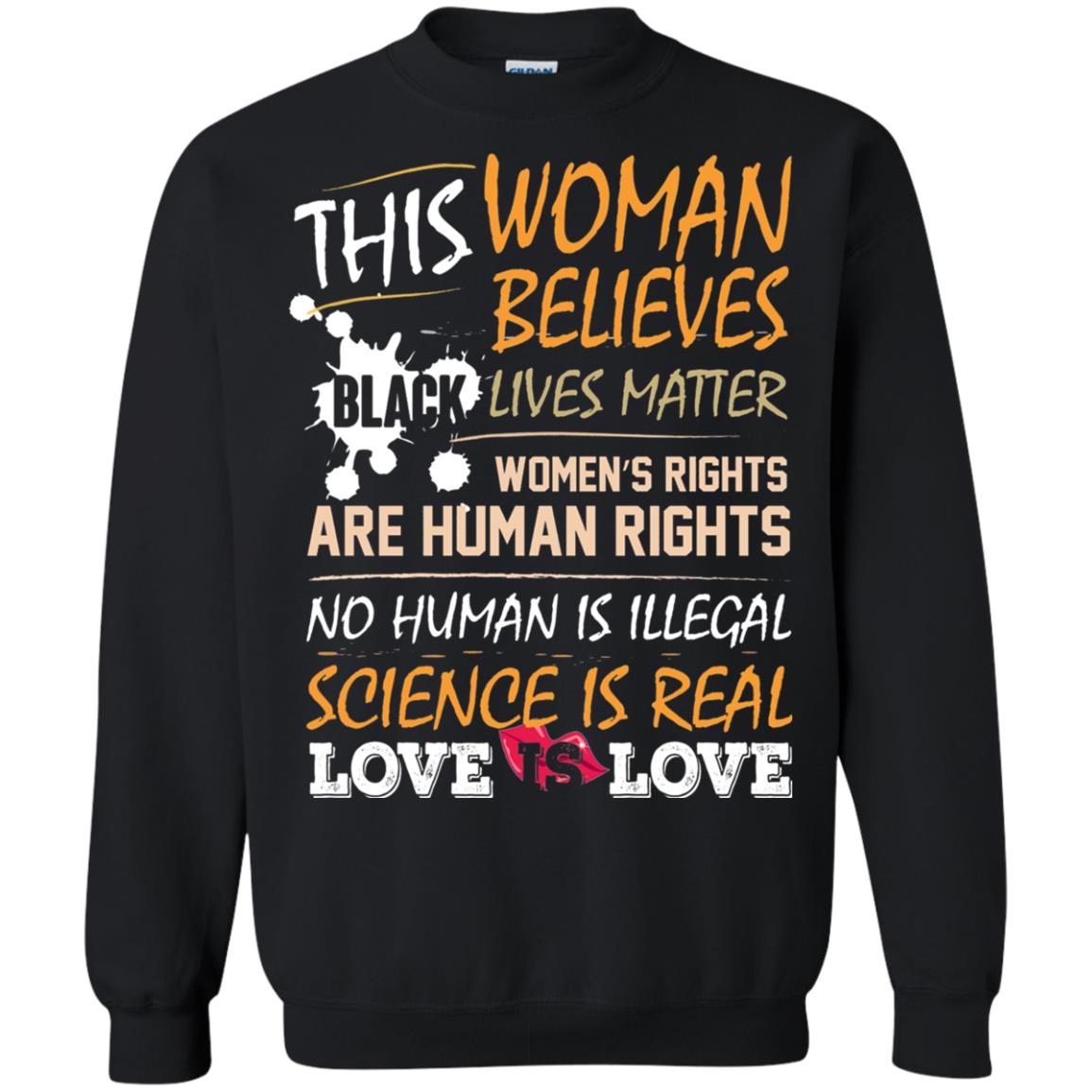 Women_s Movement Rally March T-shirts This Woman Believe Black