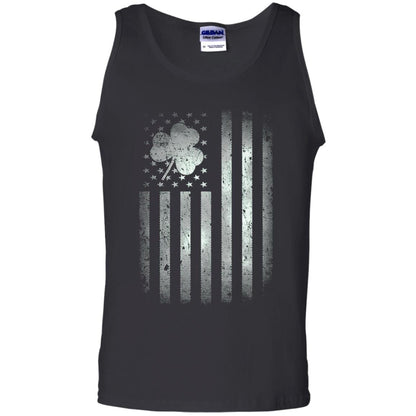 Vintage Irish American Shamrock Flag St Patricks Day T-shirt Black