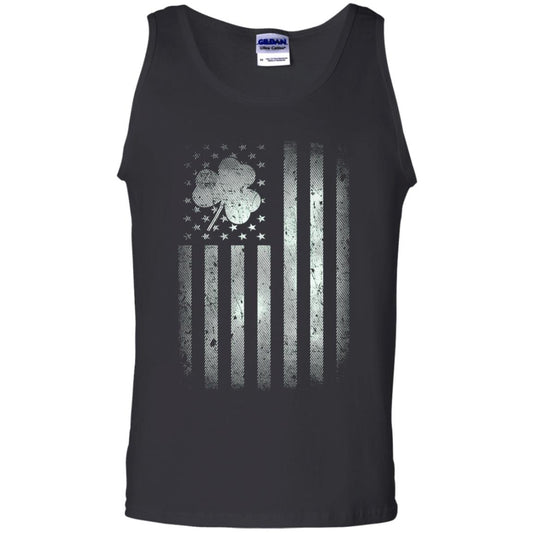 Vintage Irish American Shamrock Flag St Patricks Day T-shirt Black
