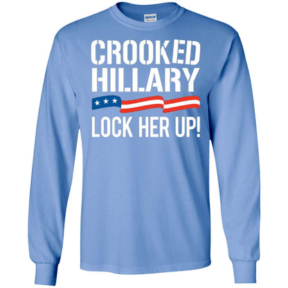 Crooked Hillary Lock Her Up T-shirt Carolina Blue