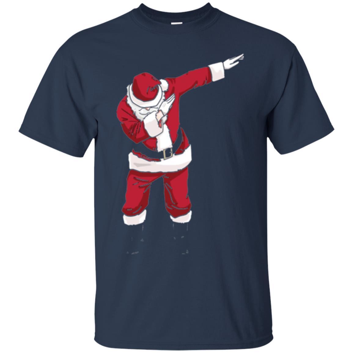 Christmas T-shirt Dabbing Santa Navy