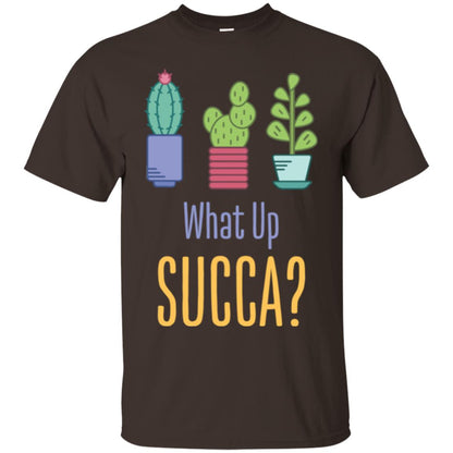 Cactus T-shirt What Up Succa Dark Chocolate