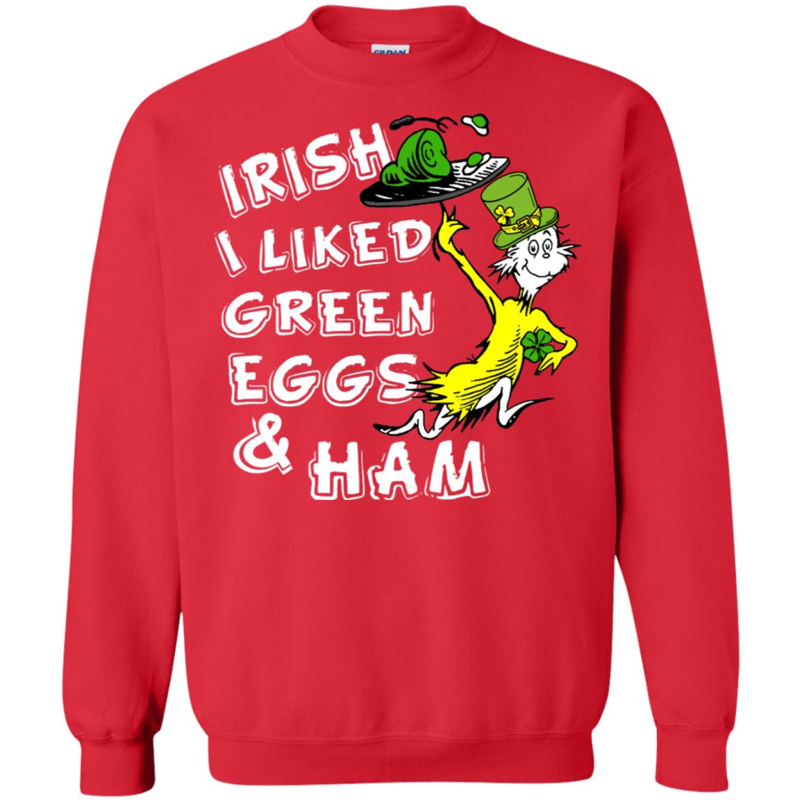 Irish I Liked Green Eggs And Ham T-shirt Red