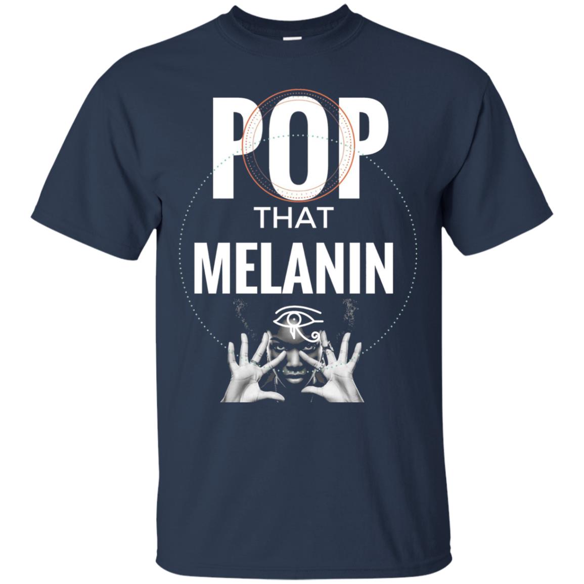 Pop That Melanin African American Nubian T-shirt Navy