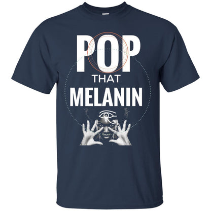 Pop That Melanin African American Nubian T-shirt Navy