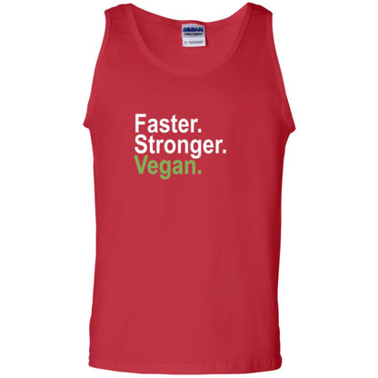 Vegetarian T-shirt Faster Stronger Vegan Red