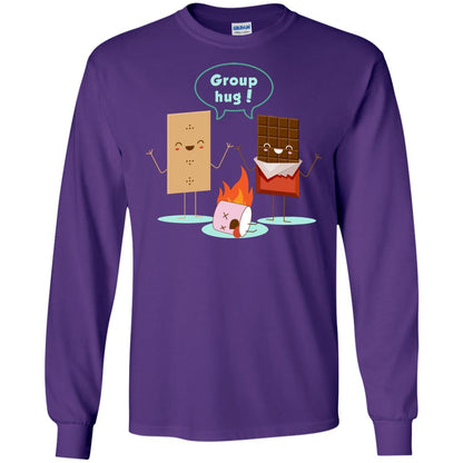 Funny Smores Chocolate Marshmallow Hiking Camping T-shirt Purple