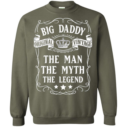Big Daddy Original Vintage The Man Myth Legend Grandfather T-shirt Military Green