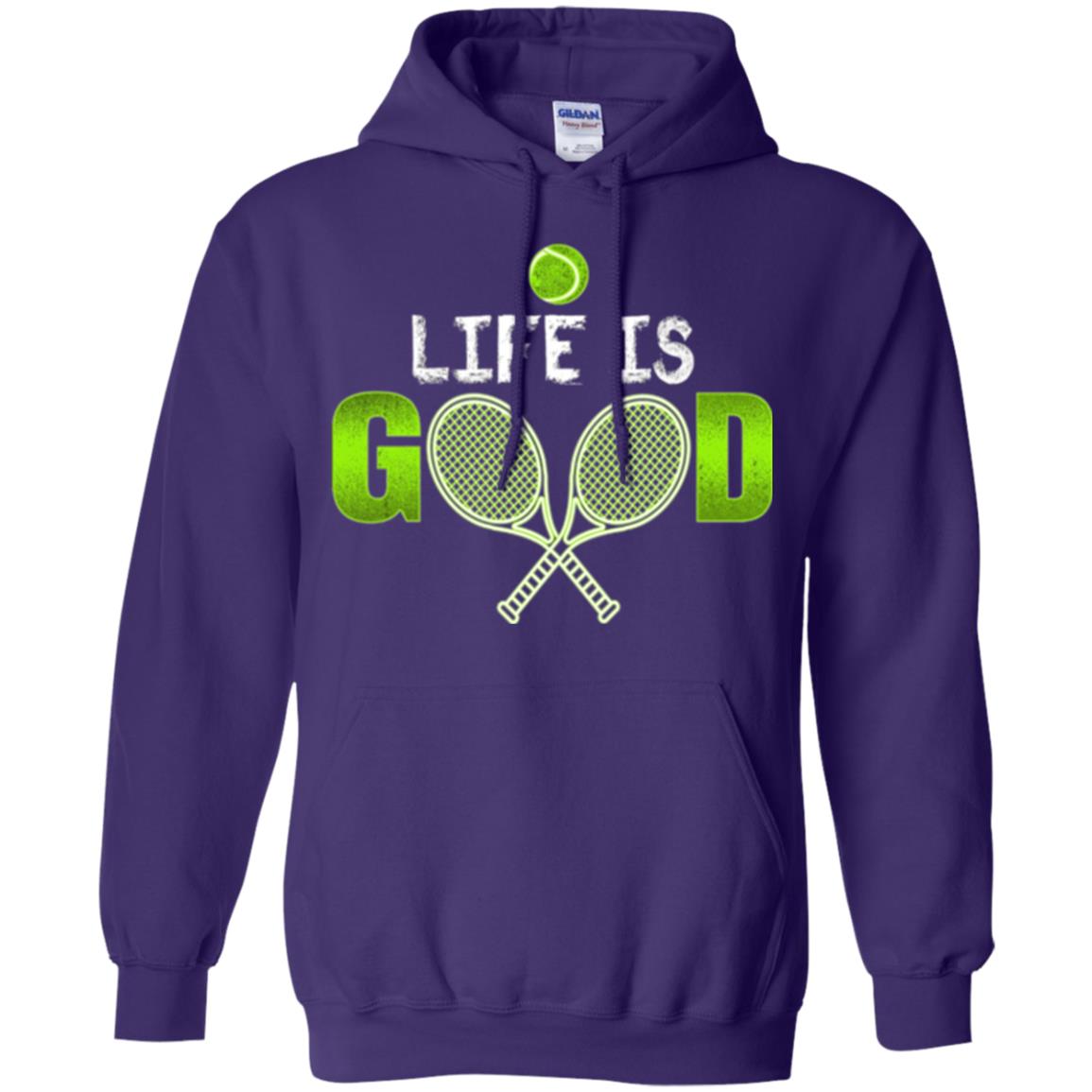 Tennis Lovers T-shirt Life Is Good Purple