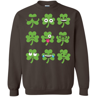 Emoji Shamrock St. Patrick_s Day T-shirt Dark Chocolate