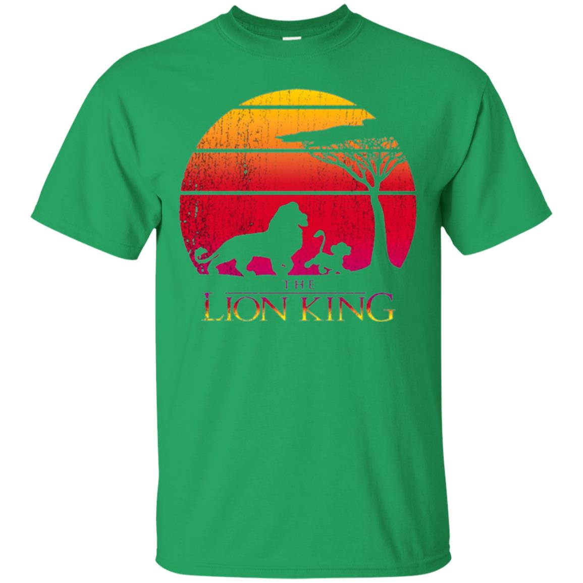 Cartoon T-shirt Lion King Vintage Sunset Irish Green