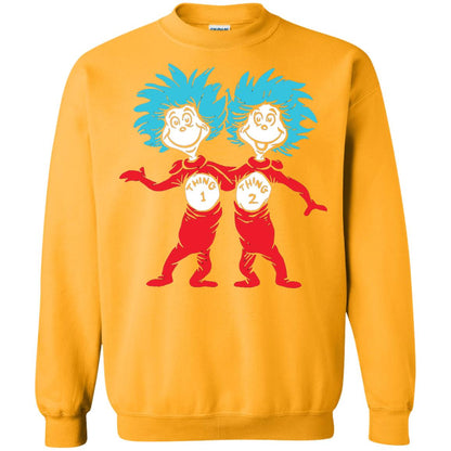 Dr. Seuss Thing 1 Thing 2 Buddies T-shirt Gold