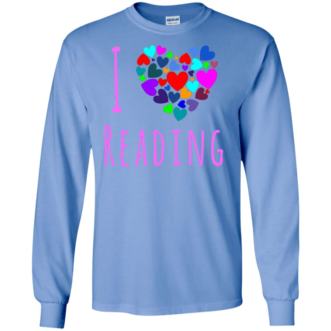I Love Reading Club Heart Love Books Gift Shirt For Bookworm Carolina Blue
