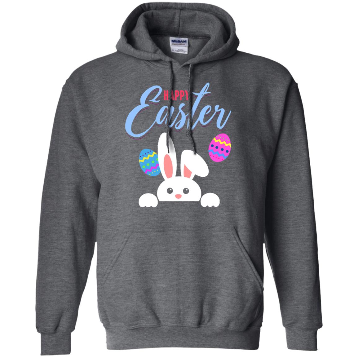 Emoji Bunny Egg Happy Easter Shirt Dark Heather