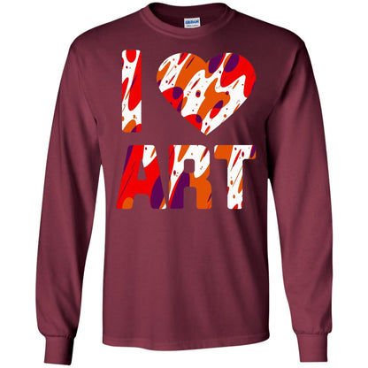 Artist T-shirt I Love Art Maroon
