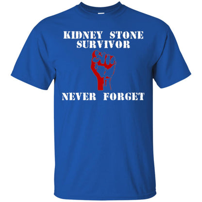 Kidney Stone Survivor Never Forget T-shirt Royal