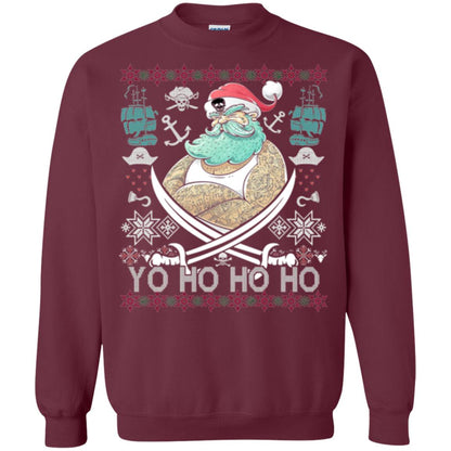 Christmas T-shirt Santa Pirate Maroon