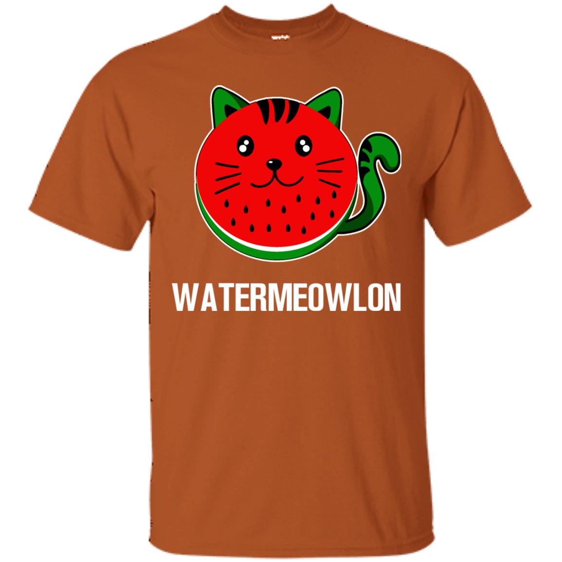 Watermeowlon Funny Summer Melon Fruit Shirt Texas Orange