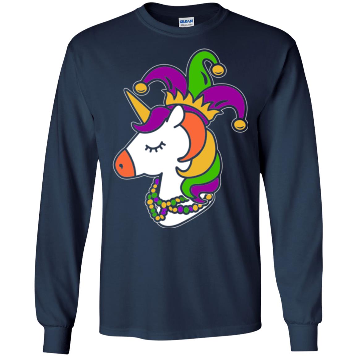 Mardi Gras Unicorn T-shirt Navy