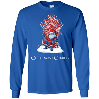 Christmas T-shirt Santa Candy Cane Throne Royal