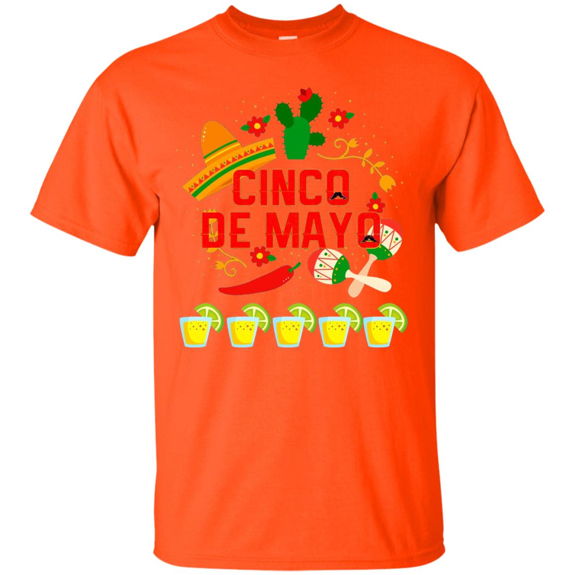 Fiesta Cinco De Mayo T-shirt Orange