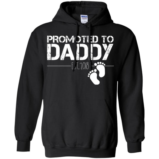 Daddy T-shirt Promoted To Daddy Est 2018 Black