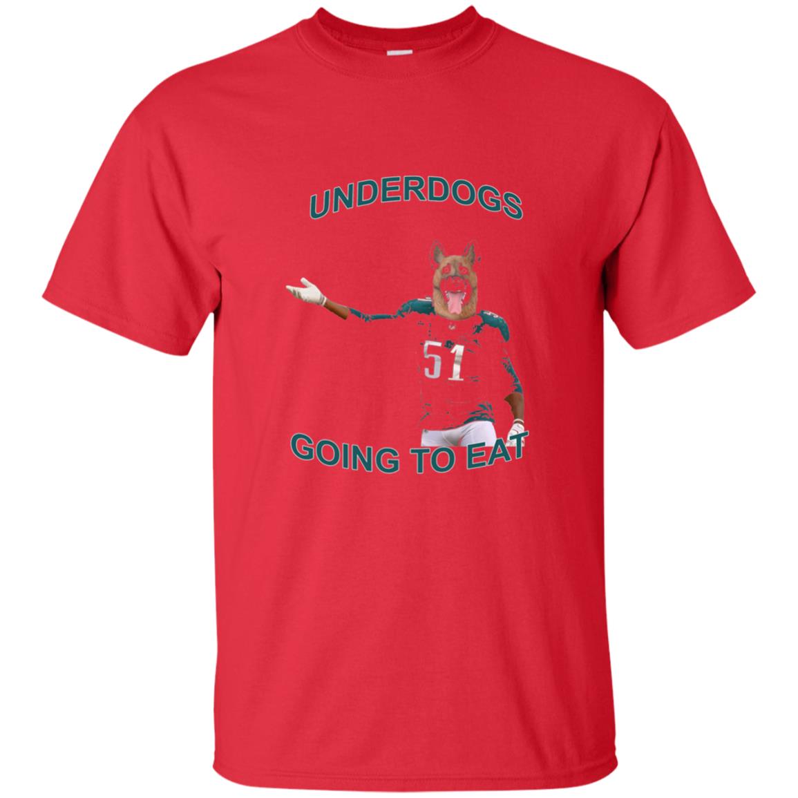 Football T-shirt Underdogs Going To Eat