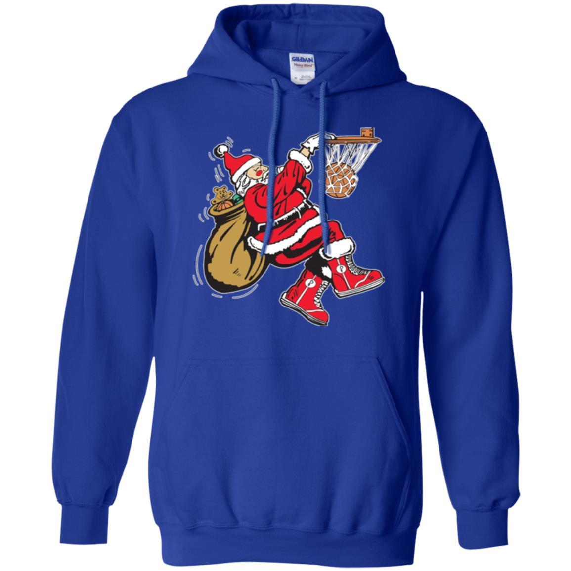 Christmas T-shirt Basketball Santa Claus Royal