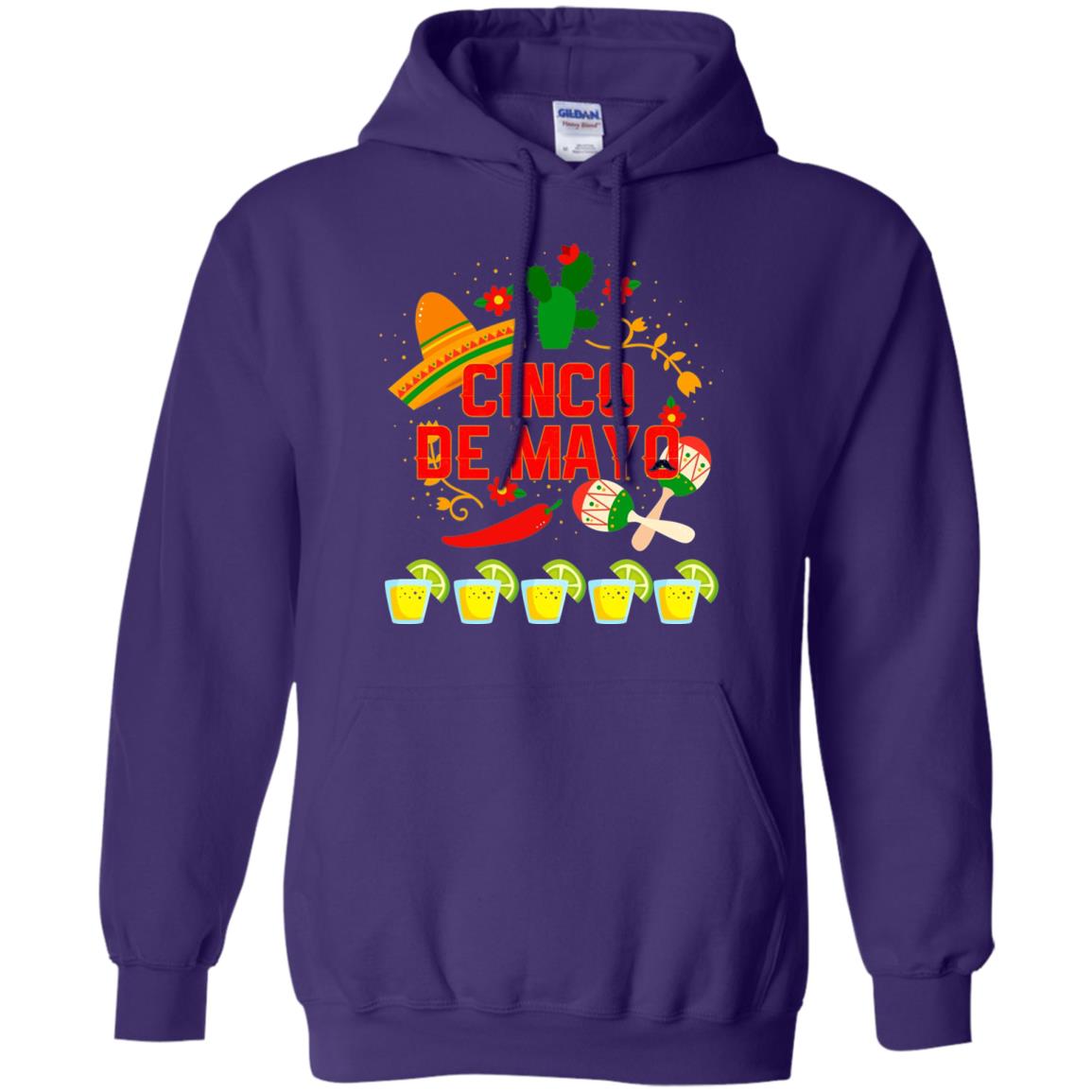 Fiesta Cinco De Mayo T-shirt Purple