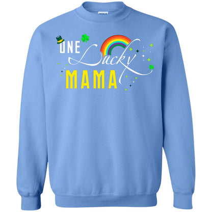 One Lucky Mama St. Patrick_s Day T-shirt Carolina Blue