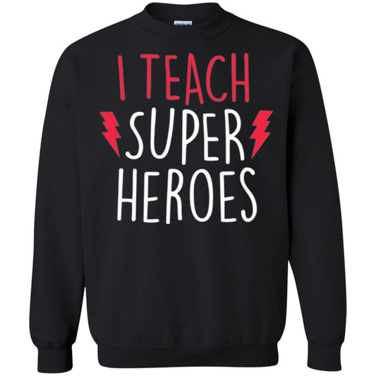 Cute Teacher T-shirt I Teach Super Heroes Black