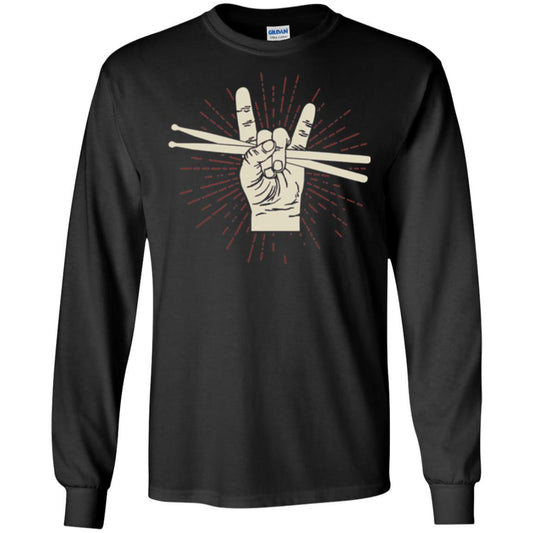 Drummer T-shirt Drumsticks Percussion Rock Black