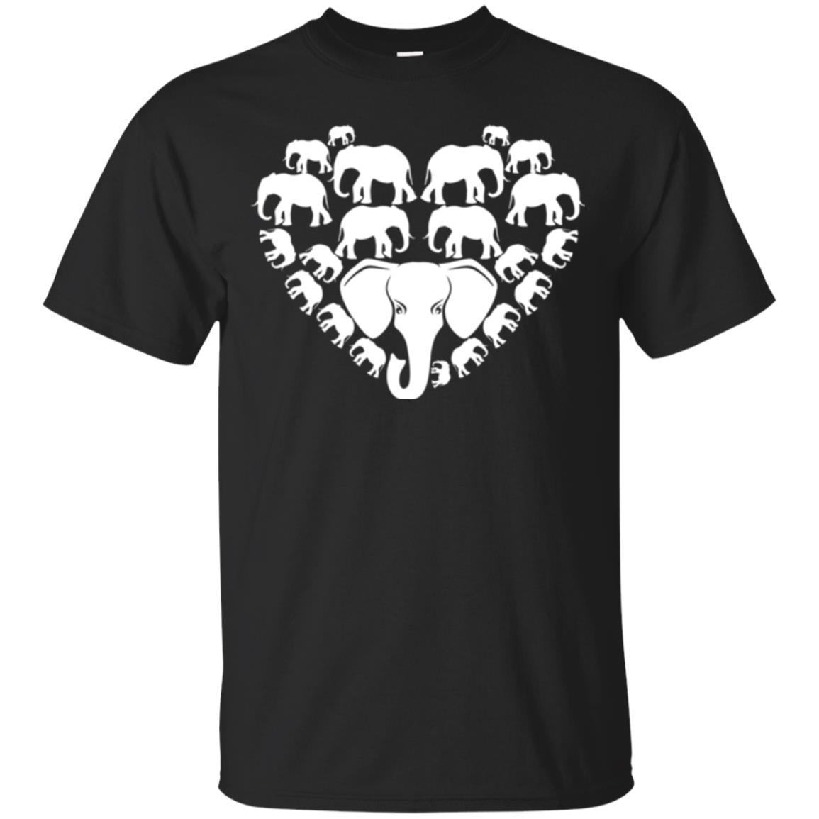 Elephant Lovers T-shirt Special Elephant Heart Black