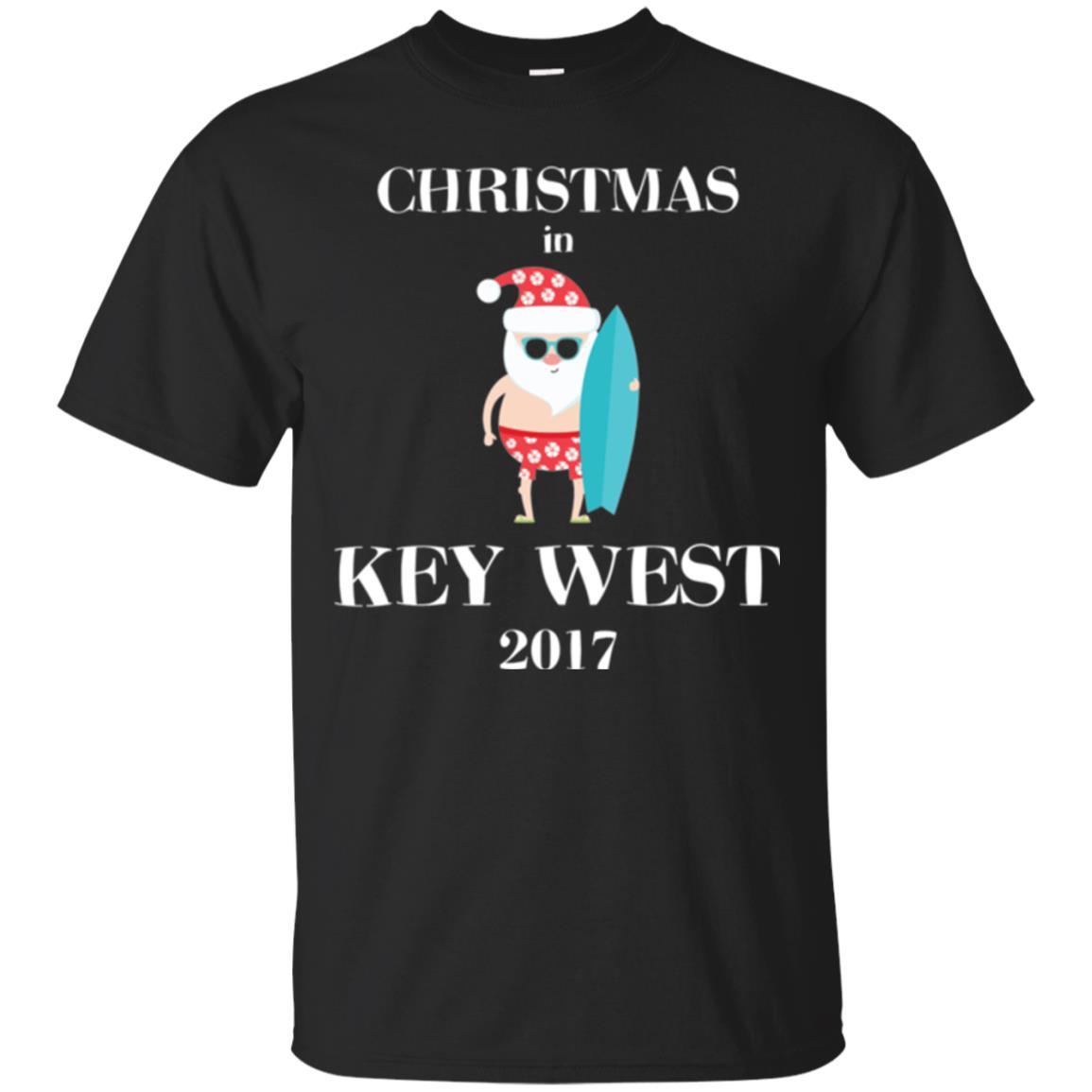 Family Vacation T-shirt Christmas In Key West 2017 Black