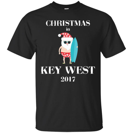 Family Vacation T-shirt Christmas In Key West 2017 Black
